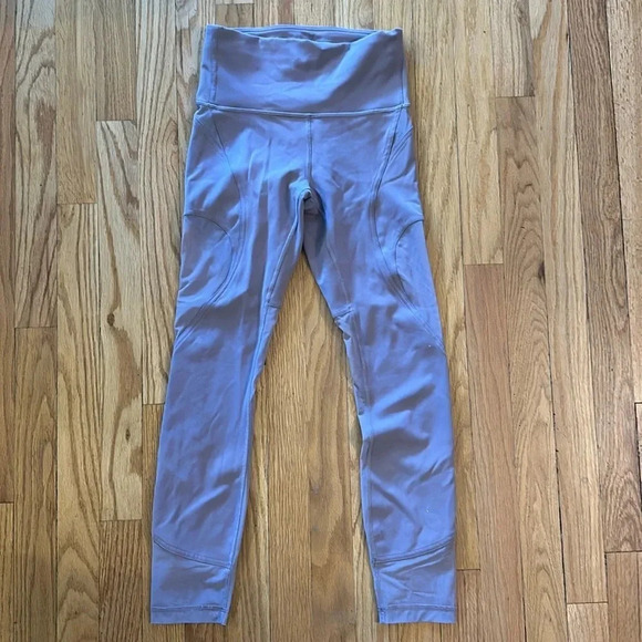 Lululemon Wunder sz 4 Train Mesh Panel High-Rise Tight 25" Violet Verbena - Picture 3 of 14